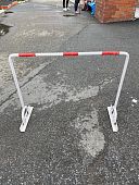 Парковое дорожное уличное пешеходное ограждение "Красная зебра"